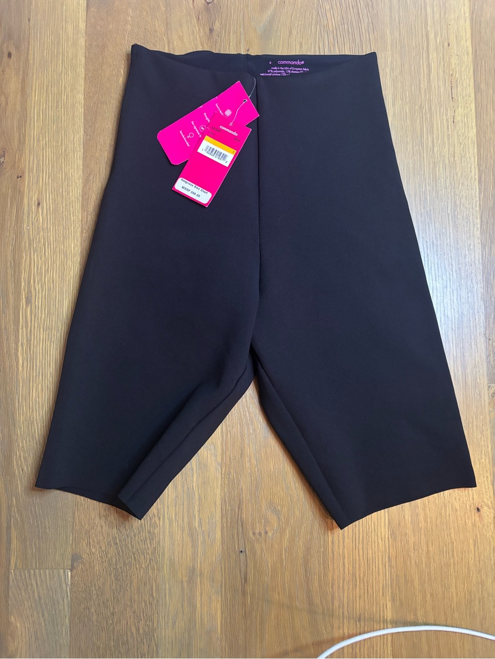 Commando Black Neoprene Bike Shorts